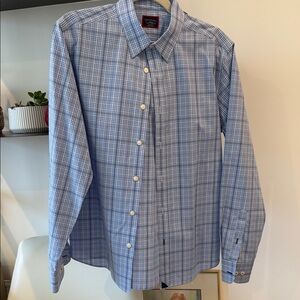 Men's Blue Plaid Shirt